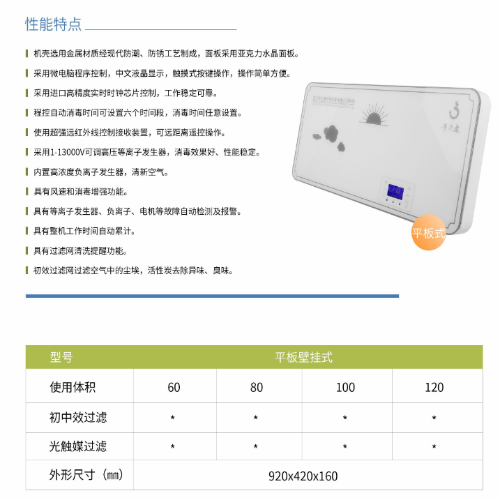 凈為康JWKJH款式A（100?）平板壁掛，等離子空氣消毒機(jī)1.png